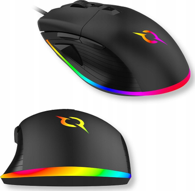 Mouse gaming AQIRYS Acrux, 10000dpi, me kabëll USB, i zi