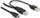 Kabllo Delock, miniUSB - 2 x USB-A, 1m, e zezë