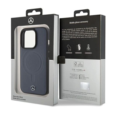 Këllëf telefoni Mercedes MEHMP15L23RCMV, për iPhone 15 Pro 6.1", MagSafe, blu navy