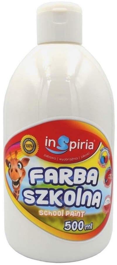 Bojë uji School Paint, 500 ml, e bardhë