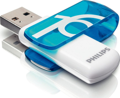 USB меморија Philips FM16FD05B/00, 16GB, USB 2.0, бело и сино