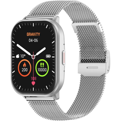 Orë e zgjuar Gravity GT43-2 për goca, 2.01", Bluetooth 5.2, argjendi me të bardhë