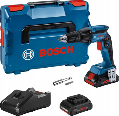 Vidhosje pa kabllo për gips Bosch GTB 18V-45, 18V, 2x ProCORE18V 4.0Ah, blu