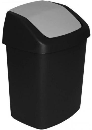 Kosh plehrash me kapak rrotullues, 25L, plastikë, gri e butë