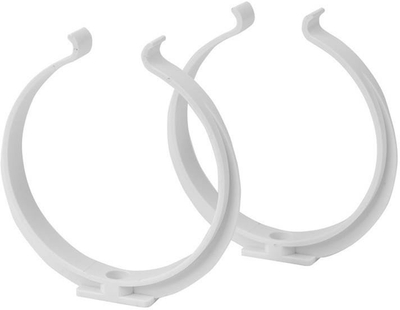 Mbajtës kabllosh Euro3plast Plastic Clamp D125mm, set 2 copë, plastik, i bardhë