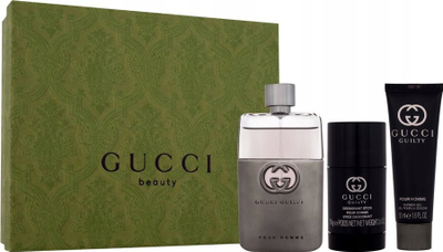 Set parfum Gucci Guilty Pour Homme, EDT 90ml, deodorant edhe xhel dushi, për burra
