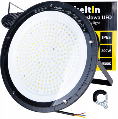 Llampë industriale LED Keltin UFO 200W, 24000lm, 4500K, IP65, e zezë