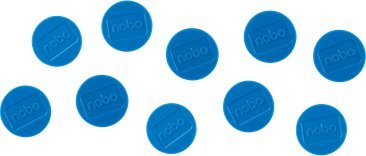 Magnetë për tabelë Nobo, 38mm, set me 10 copë, blu