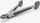 Pinca kuzhine Kitchen Silicone Tongs, 23 cm, silikon, gri