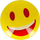 Top lodër ARTYK Colorful Ball 133923, 23cm, i verdhë Smiley