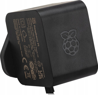 Адаптер за напојување Raspberry Pi Original Pi 5, 27W, USB C, црн
