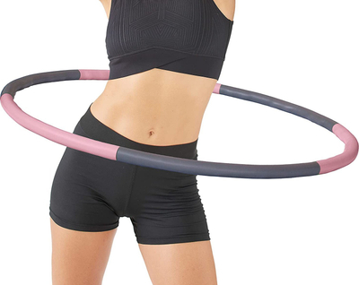 Unazë fitnesi Schildkrot SF Fit Hoop, 90cm, 0.8kg, gri roze