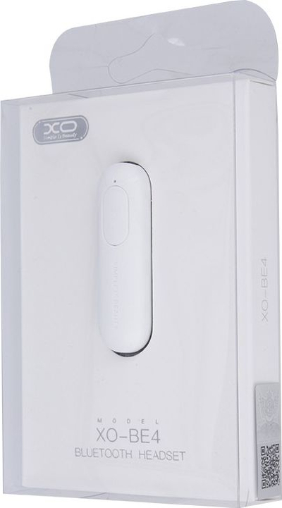 Kufje Bluetooth XO BE4, me një vesh, Bluetooth 4.2, e bardhë