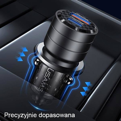 Karikues makine Usams C36 US CC176, 95W, USB A dhe USB C, vjollcë