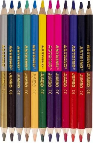 Llapëse me ngjyra Astra Round Jumbo, 24 ngjyra, me mprehëse