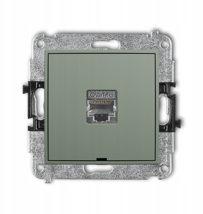 Prizë kompjuteri Karlik Mini 61MGKBO-1e, 1x RJ45 Cat.5e, e ekranizume, ngjyrë sage