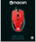 Mouse lojrash Nacon GM-105, 2400 DPI, me kabllo USB, i kuq