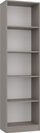 Raft librash Clay Bookcase, 50 x 182 x 30 cm, 5 rafte, ngjyrë argjile
