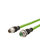 Kabllo industriale M12, 2 m, 8 pina, PUR jeshile