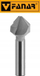 Krezë konike FANAR HSS-E INOX 10.4mm, 90°, për metal