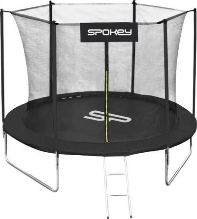 Trampolinë me rrjetë të brendshme Spokey Garden 8FT, 244cm, e zezë