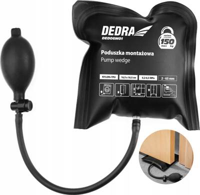 Jastëk montimi me pompë Dedra DED06M01, 16.5x16.5 cm, kapacitet 150 kg, i zi
