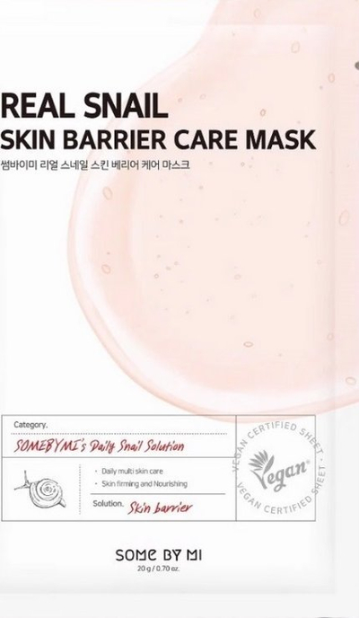 Maskë fytyre Some By Mi Real Snail Skin Barrier, për lagë, për krejt llojet e lëkurës