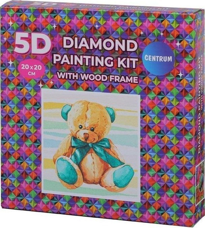 Set mozaik me diamant Centrum Diamond Painting, 20x20 cm, me kornizë druri, shumëngjyrësh