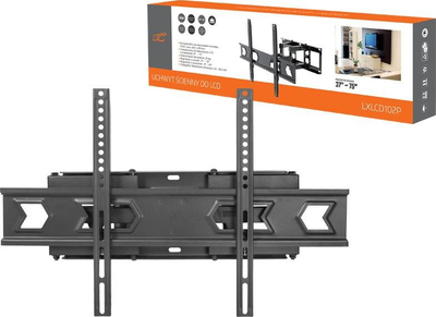 Mbajtës muri për TV LTC LXLCD102P, 37"-75", krah i rregullueshëm, i zi