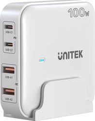 Karikues USB Unitek P1229A, 100W, 2x USB A 2x USB C, i bardhë