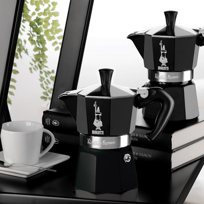 Xhezve moka Bialetti Moka, 3 filxhanë 130ml, alumini, e zezë