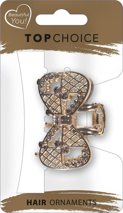 Kapëse flokësh Top Choice Hair Clip, 4 cm, metal, e artë