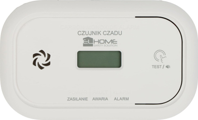 Detektor monoksidi karboni EL HOME CD-17A2V355/B, alarm zanor, ekran LCD, i bardhë