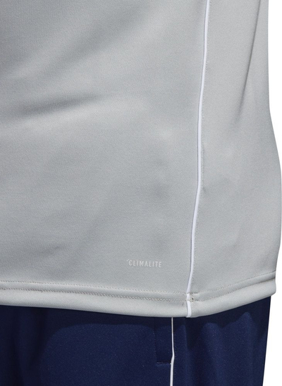 Bluzë sportive adidas Core 18 TR Top M CV4000, për burra, me zinxhir të shkurtër, gri