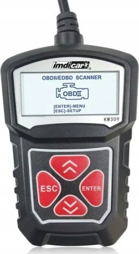 Skaner diagnostikues IMDICAR OBD2 EOBD, me ekran LCD, lidhet te porta OBD II, portokalli