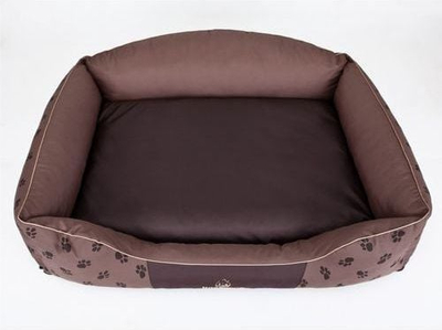 Shtrat për qen Hobbydog Royal Bed L, dizajn crown, kafe e hapur