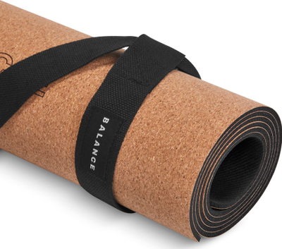 Dyshek yoga Cork and Rubber Balance Naturale, tapë edhe gomë, ngjyrë natyrale