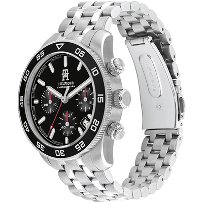 Orë dore për burra Tommy Hilfiger TH85 Chronograph 1792157, e argjendtë