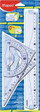 Set gjeometrik Maped Geometric Set, vizore 30cm, plastike transparente