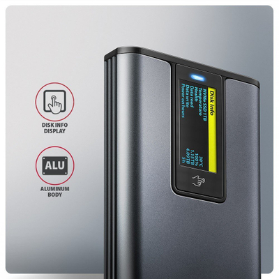 Kuti e jashtme për SSD AXAGON EEM2-SD2, M.2 NVMe SATA, USB C 10Gbps, gri