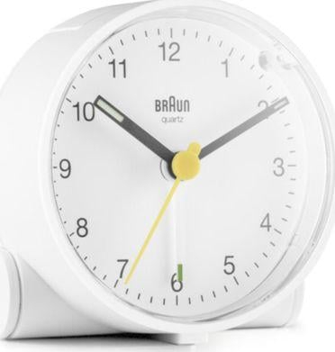 Orë me alarm Braun BC01W, kuarc, analoge, e bardhë