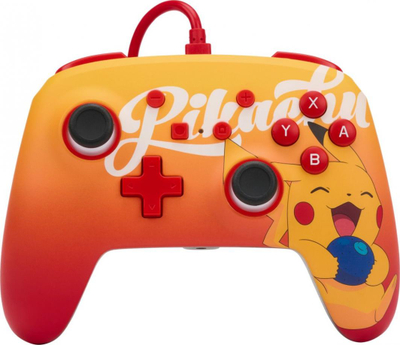 Kontroller PowerA Pokemon: Oran Berry Pikachu, me kabllo, i kuq
