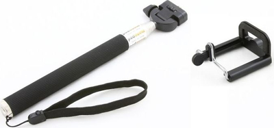 Selfie stick Xrec Monopod Tripod, 20–110 cm, për telefon dhe kamera, i zi