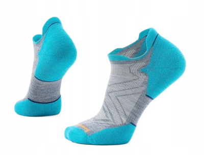 Çorape sportive Smartwool Performance Run Targeted Cushion Low Ankle, unisex, me lesh Merino, gri me të kaltra