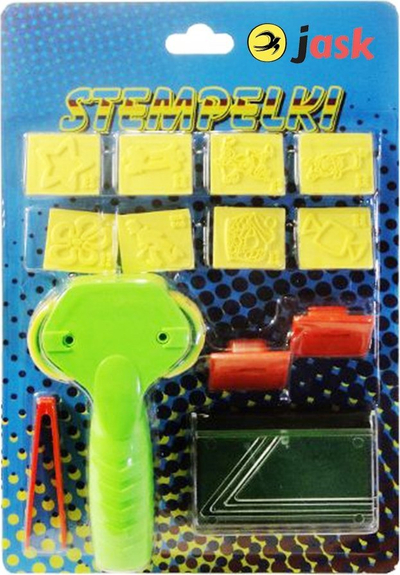 Set stampash Swede Stamps, motive përrallash, me pincetë dhe rul, shumëngjyrësh