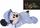 Lodër pelushi Disney Mickey Mouse Sleep Well, 30 cm, që ndriçon në errësirë, blu