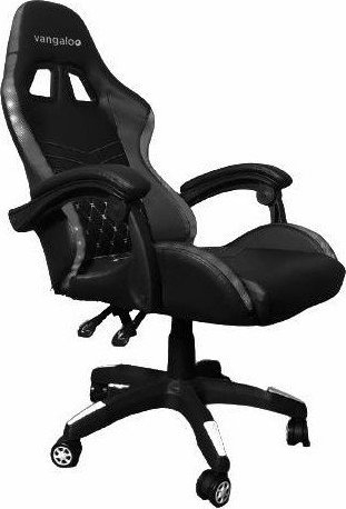Karrige gaming VANGALOO, me ngritje me gaz, lëkurë sintetike, e zezë