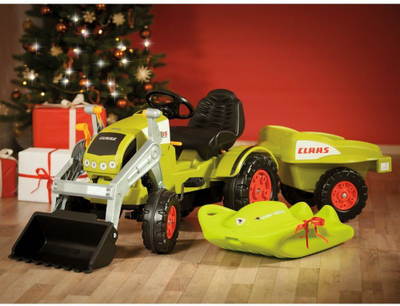 Makinë lodër me pedale Smoby Claas Celtis Loader 56553, me rimorkio, jeshile