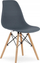 Set karrigesh Osaka Chair, polipropilen, këmbë dru ahu, gri e errët, 2 copë