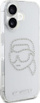 Mbulesë telefoni Karl Lagerfeld IML Rhinestones Karl Head, për iPhone 16 6.1", transparente